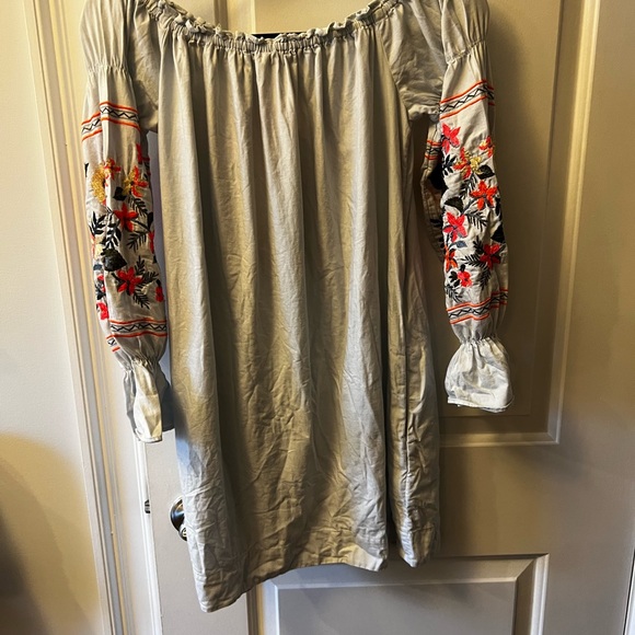 Free People Fleur Du Jour Light Blue Embroidered Dress XSmall - Picture 5 of 9